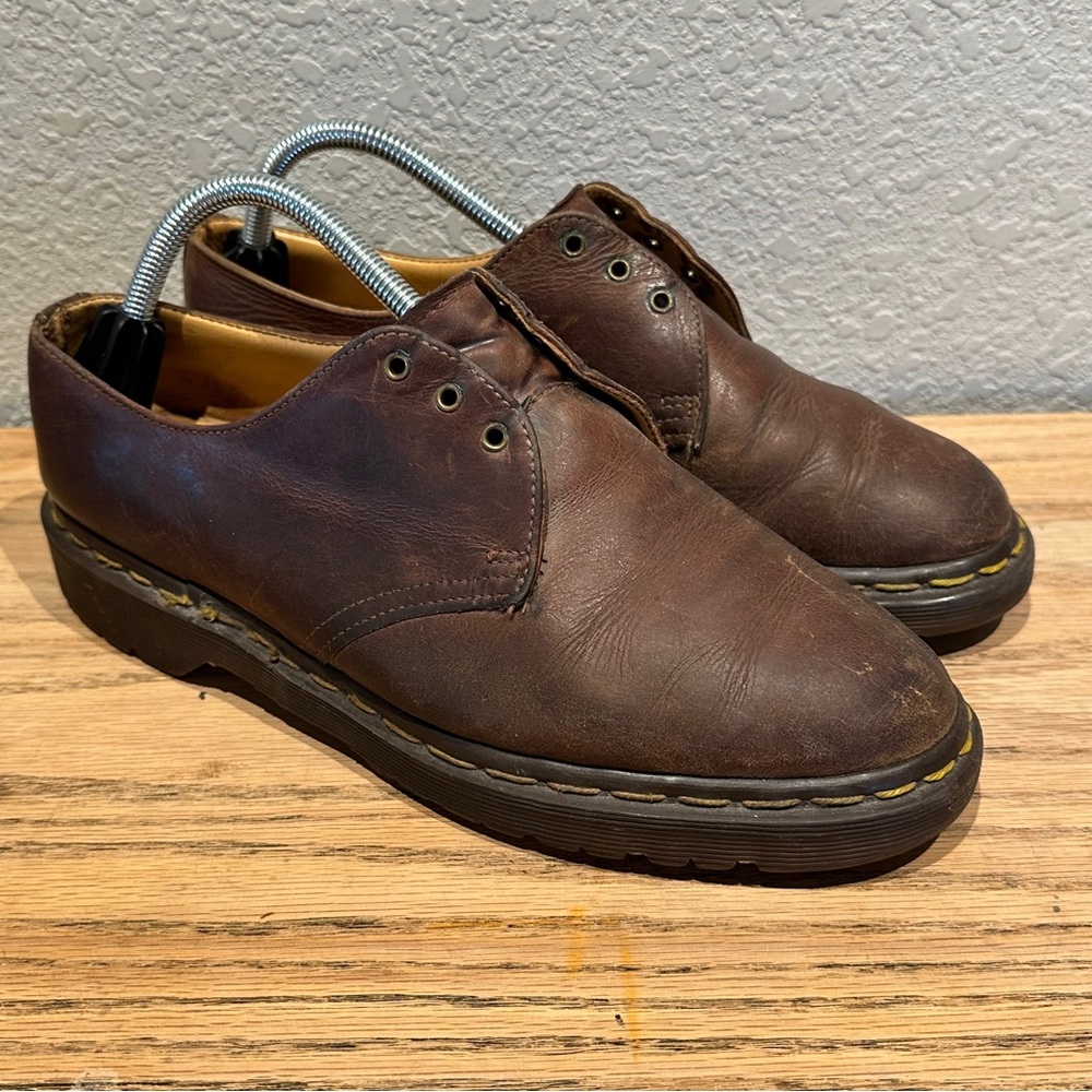 Vintage Doc Martens Womens 8098 Chunky Brown Leather Made in England‎ Size 9